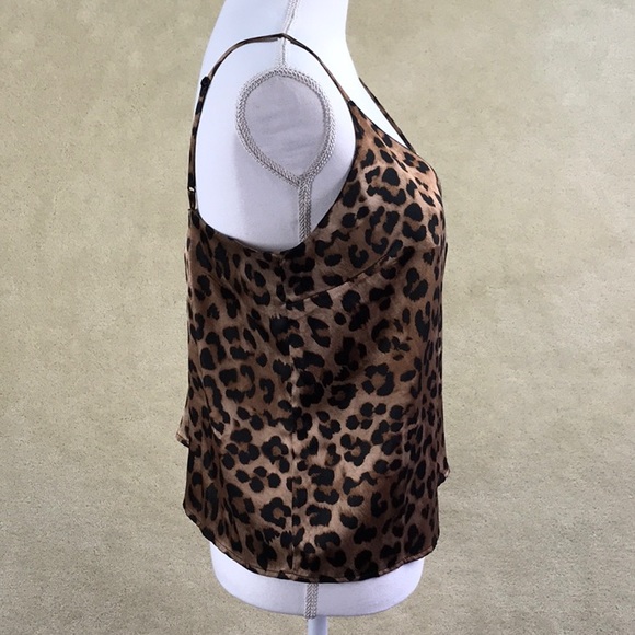 ASOS Women Spotted Animal Leopard Print Copped Cami Size 6 - Picture 2 of 6